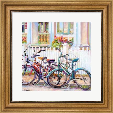 Framed Bikes Two Print
