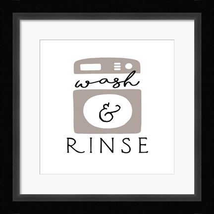 Framed Wash and Rinse Print