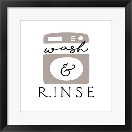 Framed Wash and Rinse Print