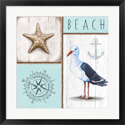 Framed Nautical Beach Print