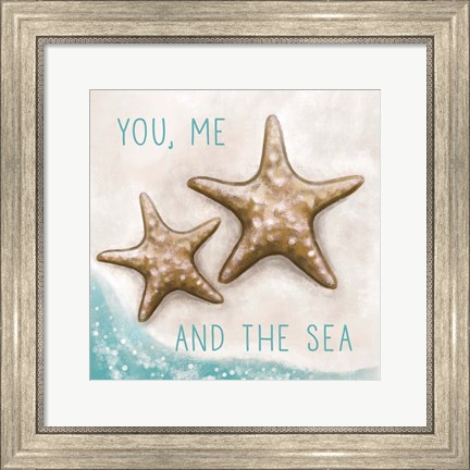 Framed You, Me and the Sea Print