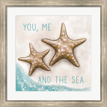 Framed You, Me and the Sea Print