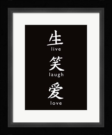 Framed Live, Laugh, Love Print