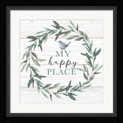 Framed My Happy Place Print