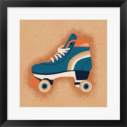 Framed Orange Skate Print