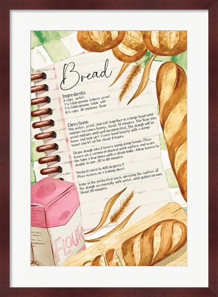 Framed Bread Recipe Print