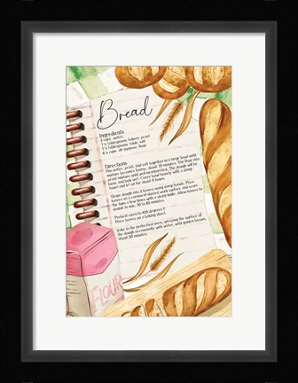 Framed Bread Recipe Print
