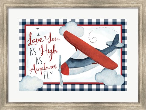 Framed High as Airplanes Fly Print
