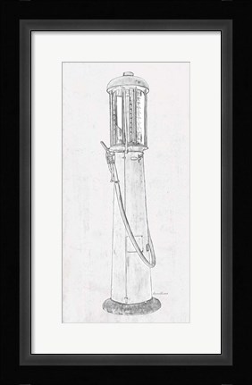 Framed Fuel Station Sketch No. 1 Print