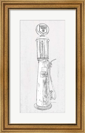 Framed Fuel Station Sketch No. 3 Print