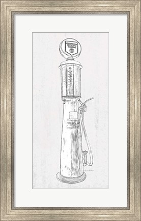 Framed Fuel Station Sketch No. 3 Print