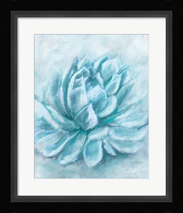 Framed Aqua Succulent III Print