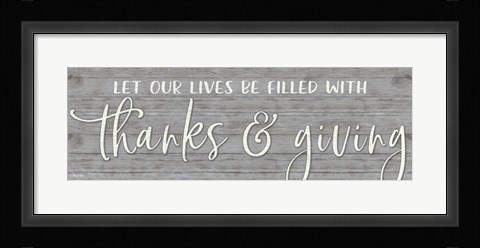 Framed Thanks &amp; Giving Print