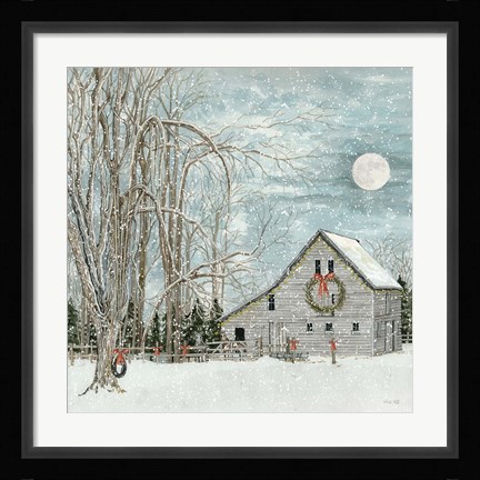 Framed Christmas Eve Moon Print