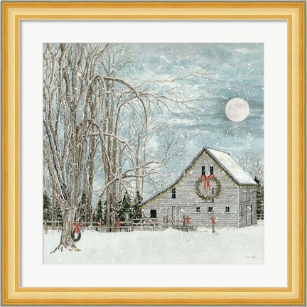 Framed Christmas Eve Moon Print