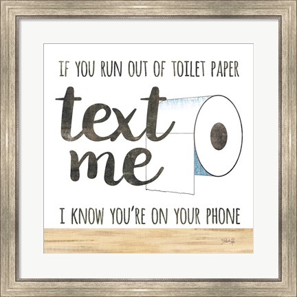 Framed Text Me Print