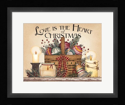 Framed Love is the Heart of Christmas Print