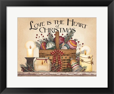Framed Love is the Heart of Christmas Print