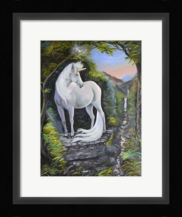 Framed Wise Unicorn Print
