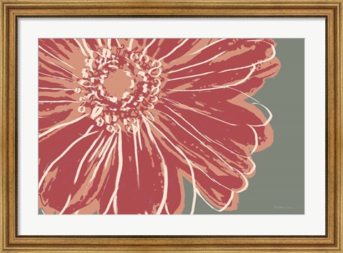 Framed Flower Pop Sketch IV-Red Print