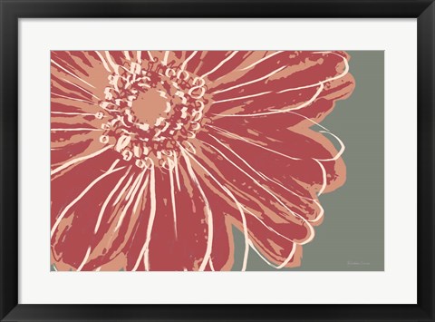 Framed Flower Pop Sketch IV-Red Print