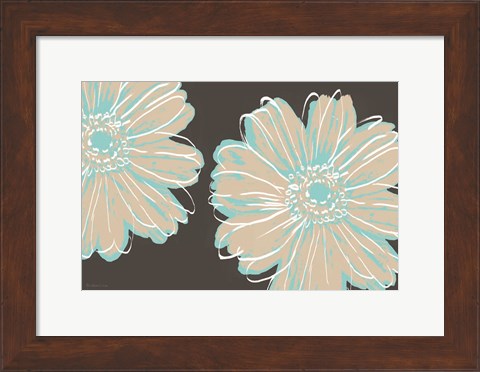 Framed Flower Pop Sketch IX-Charcoal BG Print