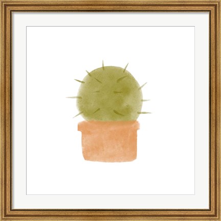 Framed Watercolor Cactus III Print