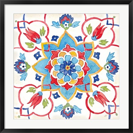 Framed Turkish Tile III Print