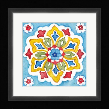 Framed Turkish Tile IV Print