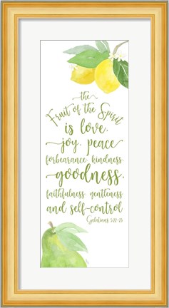 Framed Fruit of the Spirit vertical I-Fruit Print