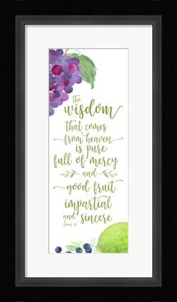 Framed Fruit of the Spirit vertical IV-Wisdom Print