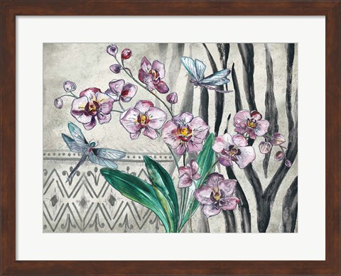 Framed Boho Orchid landscape Print