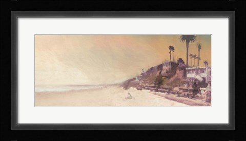 Framed Girl on the Beach Print