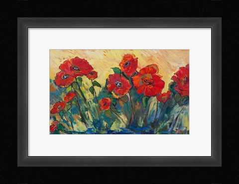 Framed Flamboyant Poppies Print