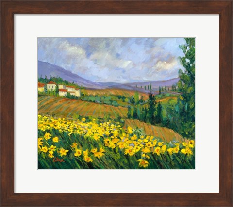 Framed Field of Yellow Print
