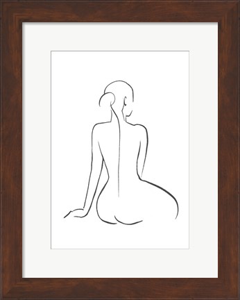Framed Line Art Figure II Print