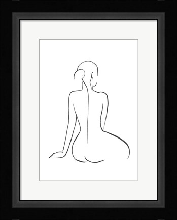 Framed Line Art Figure II Print