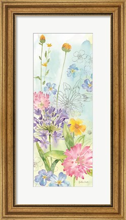 Framed Wildflower Mix Vertical I Print
