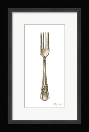 Framed Vintage Tableware I-Fork Print