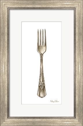 Framed Vintage Tableware I-Fork Print