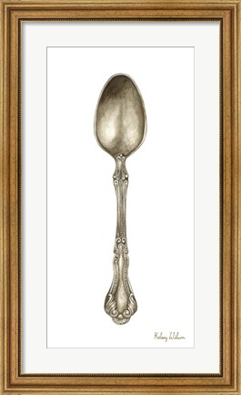 Framed Vintage Tableware III-Spoon Print