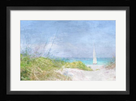 Framed Solitary Yacht Print