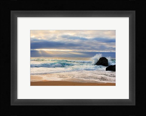 Framed Beach at Big Sur Print
