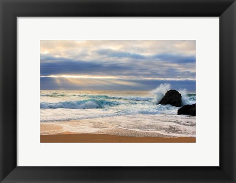 Framed Beach at Big Sur Print