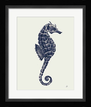 Framed Ocean Finds VI Navy Print