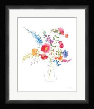 Framed Semi Abstract Floral II Print