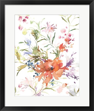 Framed Breezy Florals IV Print