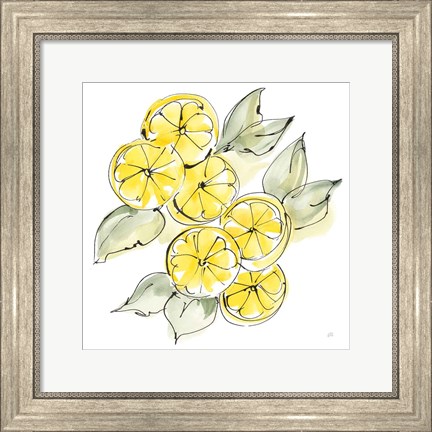 Framed Cut Lemons II Print