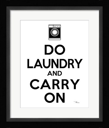 Framed Laundry On I BW Print