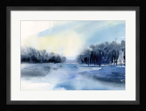 Framed Winter River Print